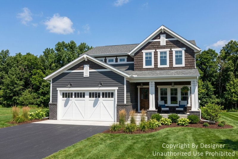 House Plan Design - Exterior - Front Elevation 2 for Craftsman House Plan #51-1521 - 4 bed, 2.5 bath