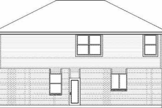 Exterior - Rear Elevation for Traditional House Plan #84-123 - 3 bed, 2.5 bath