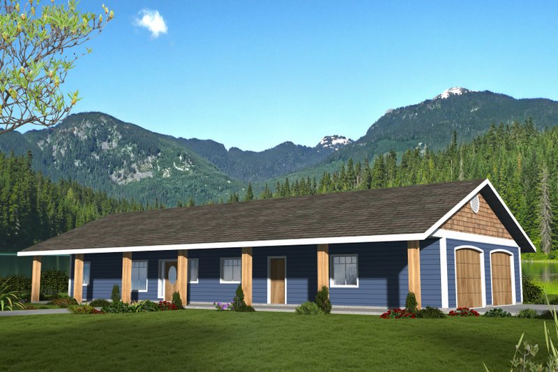 Dream House Plan - Ranch Exterior - Front Elevation Plan #117-1063