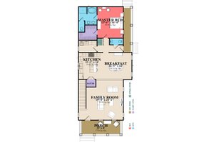 Floor Plan - Main Floor for Farmhouse House Plan #63-377 - 4 bed, 3 bath