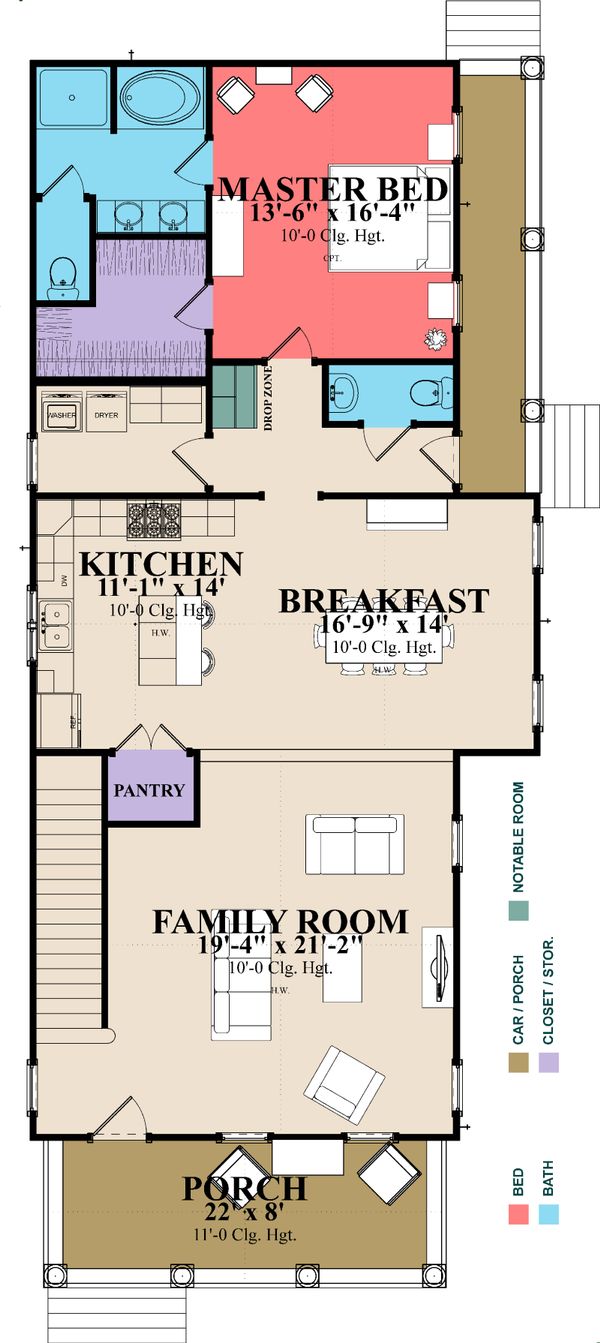 Farmhouse Floor Plan - Main Floor Plan #63-377