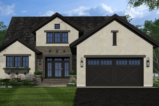 Exterior - Front Elevation 4 for Traditional House Plan #51-1297 - 3 bed, 3.5 bath