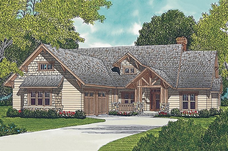 Home Plan - Craftsman Exterior - Front Elevation Plan #453-5
