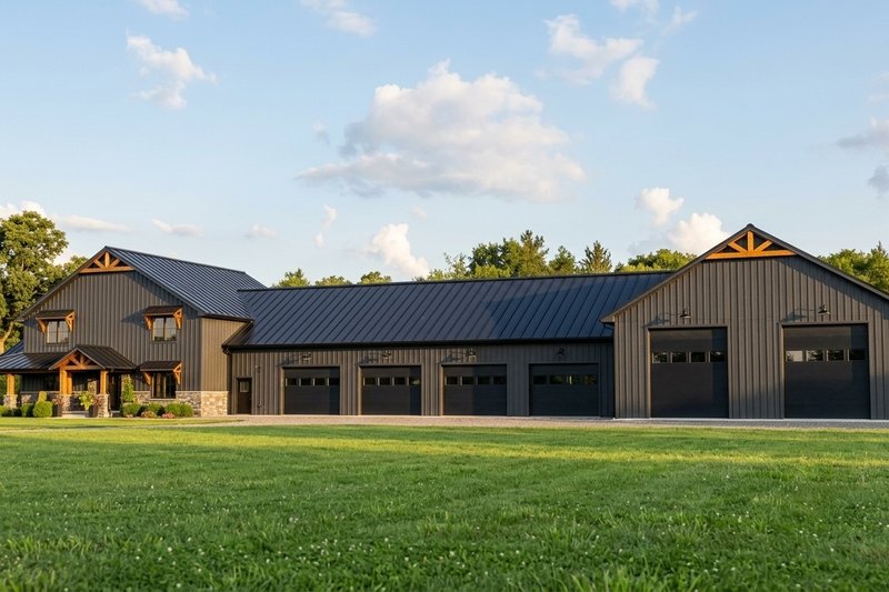 House Plan Design - Exterior - Front Elevation 2 for Barndominium House Plan #1064-196 - 3 bed, 2.5 bath