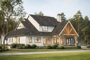 Exterior - Rear Elevation 2 for Farmhouse House Plan #1114-11 - 4 bed, 3.5 bath