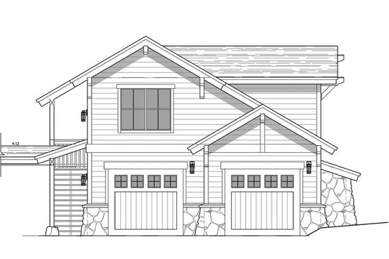 Exterior - Front Elevation for Craftsman House Plan #899-4 - 1 bed, 1 bath