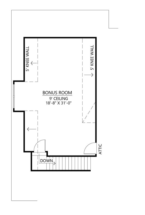 Modern Floor Plan - Upper Floor Plan #1074-56