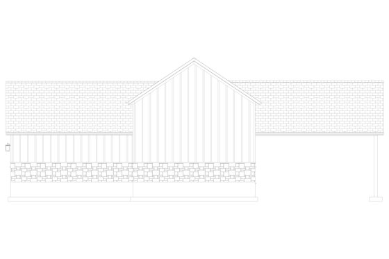 Exterior - Rear Elevation 1 for Farmhouse House Plan #1060-322, 0 bath
