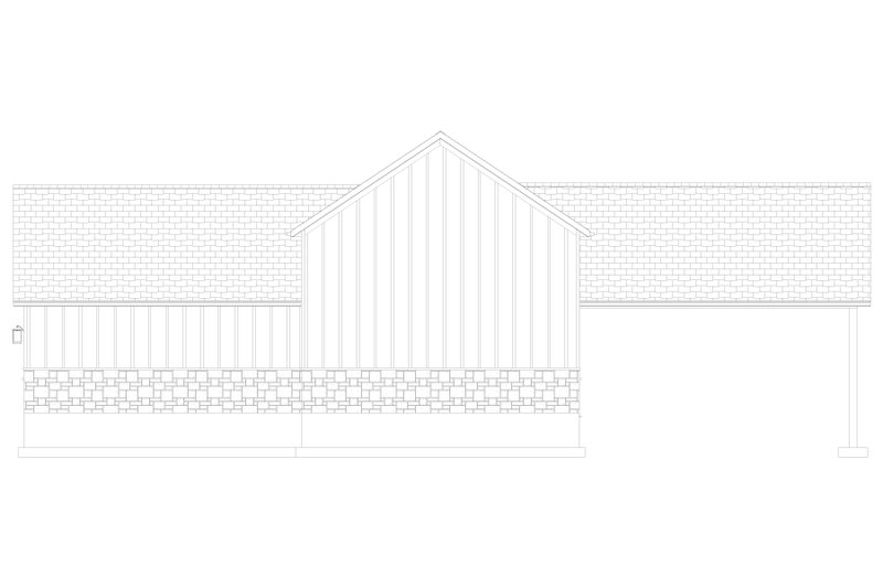Architectural House Design - Exterior - Rear Elevation 1 for Farmhouse House Plan #1060-322, 0 bath