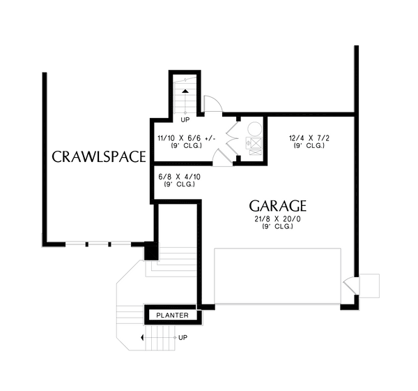 House Design - Craftsman Floor Plan - Lower Floor Plan #48-1095