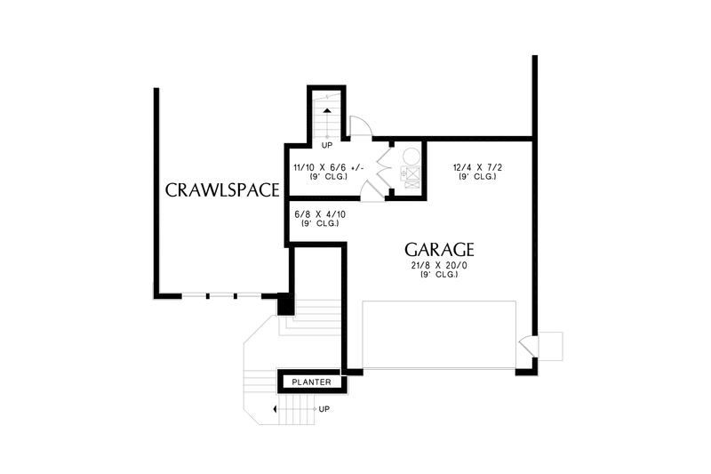House Blueprint - Floor Plan - Lower Floor for Craftsman House Plan #48-1095 - 3 bed, 2.5 bath