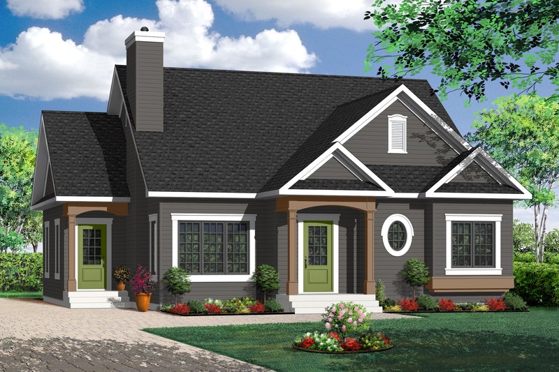 Country Style House Plan - 2 Beds 1 Baths 1359 Sq/Ft Plan #23-2201