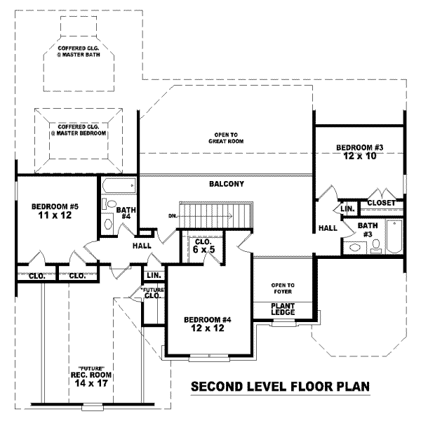 European Floor Plan - Upper Floor Plan #81-968