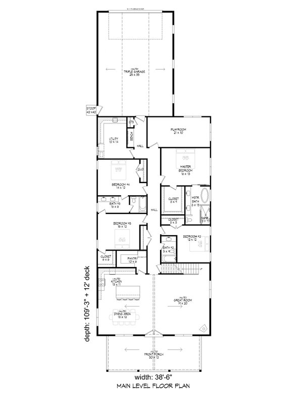 Home Plan - Country Floor Plan - Main Floor Plan #932-613