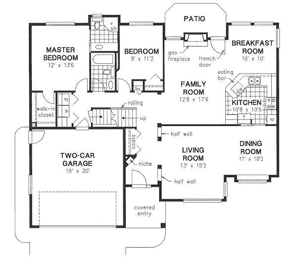 European Floor Plan - Main Floor Plan #18-9538