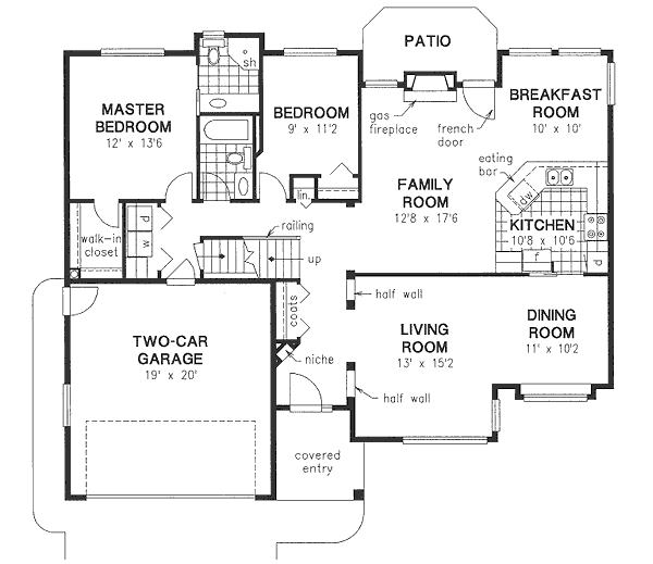 Dream House Plan - European Floor Plan - Main Floor Plan #18-9538