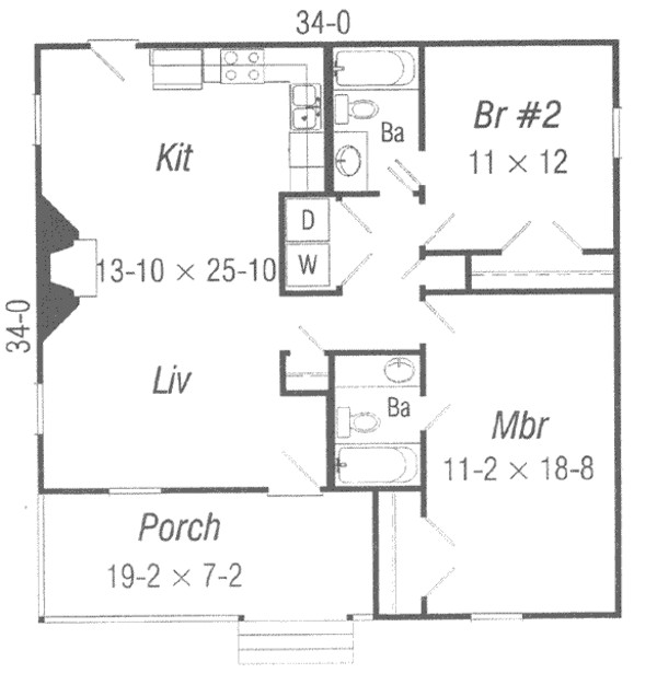 Country Floor Plan - Main Floor Plan #329-146