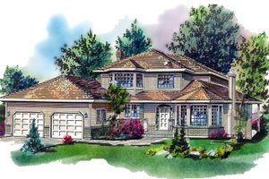 Traditional Exterior - Front Elevation Plan #18-9136