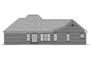 Exterior - Rear Elevation for Traditional House Plan #430-16 - 3 bed, 2 bath