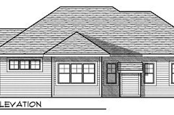 Exterior - Rear Elevation for Traditional House Plan #70-863 - 3 bed, 2 bath