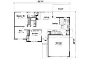 Ranch Style House Plan - 3 Beds 2 Baths 1235 Sq/Ft Plan #312-378 