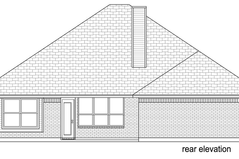 Home Plan - Exterior - Rear Elevation for Traditional House Plan #84-579 - 3 bed, 2 bath