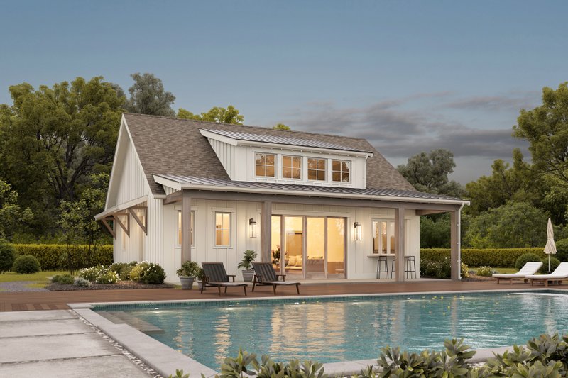 House Design - Exterior - Front Elevation 2 for Farmhouse House Plan #1114-105 - 2 bed, 1 bath