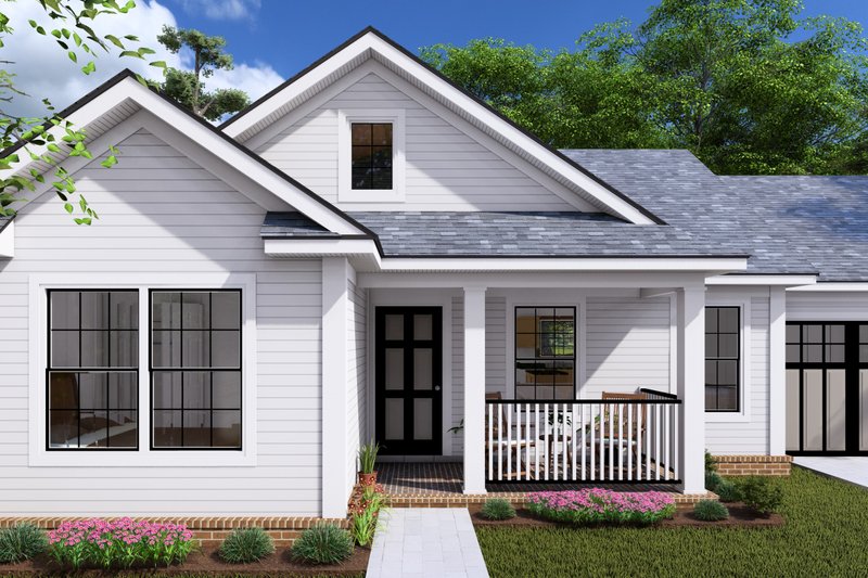 Home Plan - Exterior - Covered Porch for Country House Plan #513-2057 - 2 bed, 2 bath