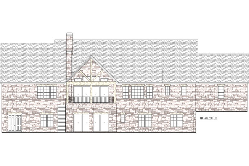 Home Plan - Exterior - Rear Elevation 1 for Farmhouse House Plan #437-139 - 4 bed, 5 bath