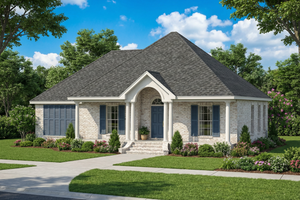 Southern Exterior - Front Elevation Plan #17-578