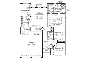 Floor Plan - Main Floor for Traditional House Plan #927-35 - 3 bed, 2 bath