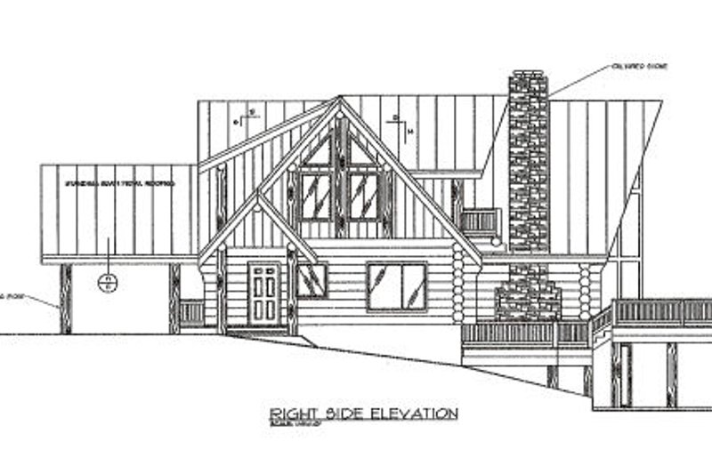 Dream House Plan - Exterior - Other Elevation 1 for Log House Plan #117-102 - 3 bed, 2 bath