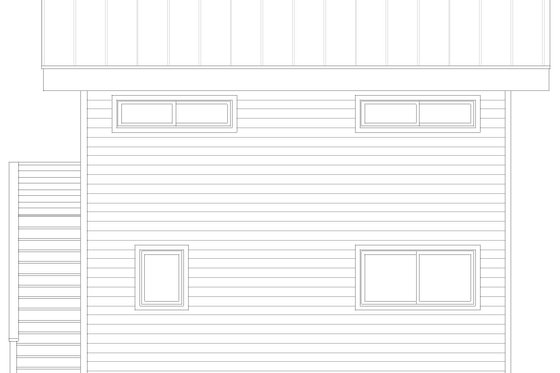 Exterior - Rear Elevation for Southern House Plan #932-1294 - 3 bed, 2 bath