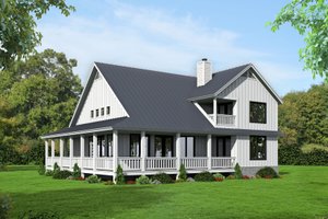 Exterior - Rear Elevation for Traditional House Plan #932-508 - 3 bed, 2.5 bath