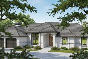 European Exterior - Front Elevation Plan #92-113