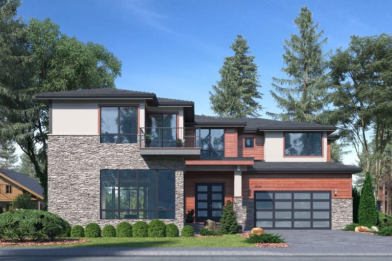 Dream House Plan - Contemporary Exterior - Front Elevation Plan #1066-97