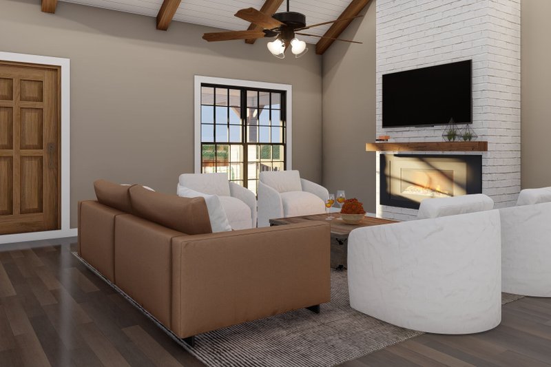 Architectural House Design - Interior - Family Room 1 for Country House Plan #17-2612 - 3 bed, 2 bath