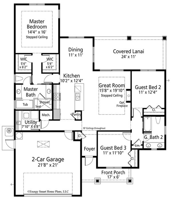 Architectural House Design - Craftsman Floor Plan - Main Floor Plan #938-98