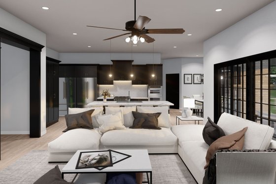 Interior - Family Room 2 for Traditional House Plan #923-64 - 5 bed, 4 bath