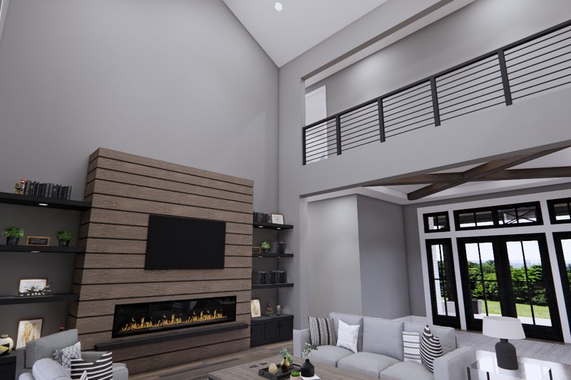 House Plan Design - Interior - Family Room for Farmhouse House Plan #51-1247 - 4 bed, 5 bath