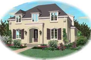 European Exterior - Front Elevation Plan #81-593