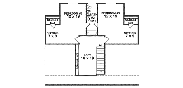 Country Floor Plan - Upper Floor Plan #81-102