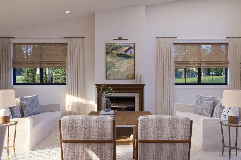 House Blueprint - Interior - Family Room 1 for Barndominium House Plan #455-769 - 3 bed, 2.5 bath