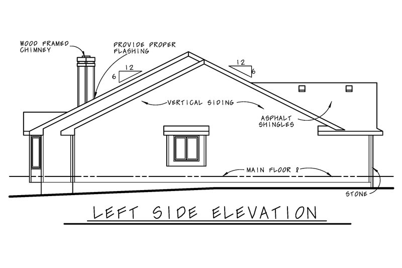 Dream House Plan - Exterior - Other Elevation 1 for Traditional House Plan #20-619 - 3 bed, 2 bath