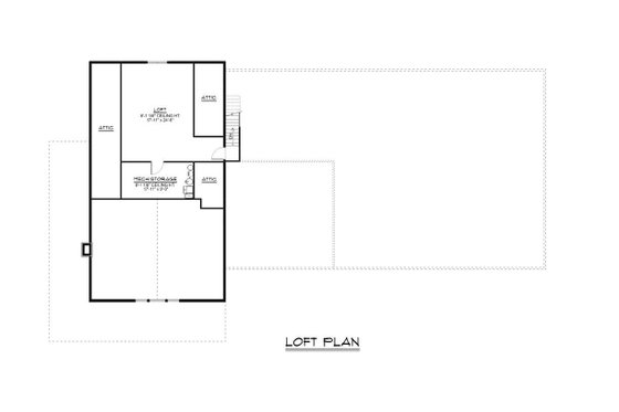 Floor Plan - Upper Floor for Barndominium House Plan #1064-198 - 2 bed, 2.5 bath