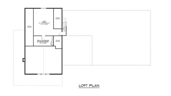 House Blueprint - Barndominium Floor Plan - Upper Floor Plan #1064-198