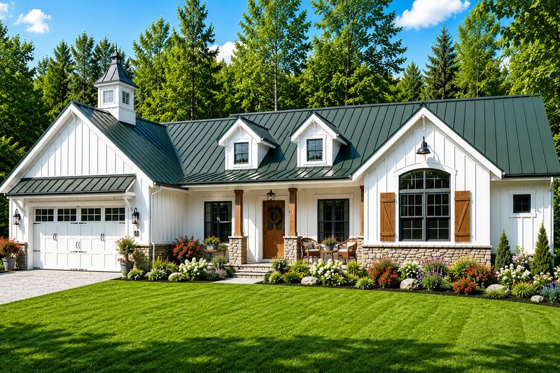House Blueprint - Exterior - Front Elevation 4 for Farmhouse House Plan #928-426 - 2 bed, 2.5 bath