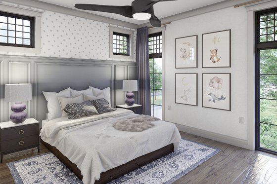 Interior - Bedroom 3 for European House Plan #455-588 - 3 bed, 3.5 bath