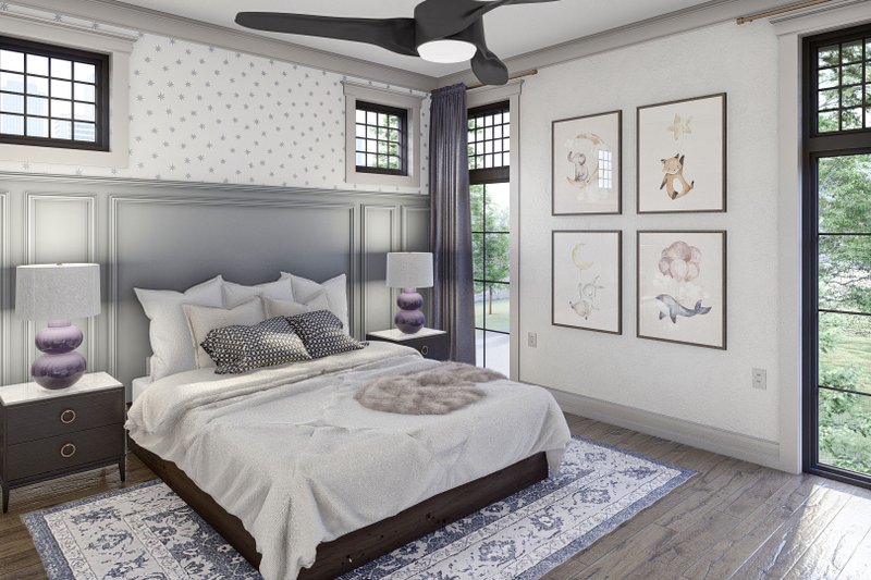 Home Plan - Interior - Bedroom 3 for European House Plan #455-588 - 3 bed, 3.5 bath