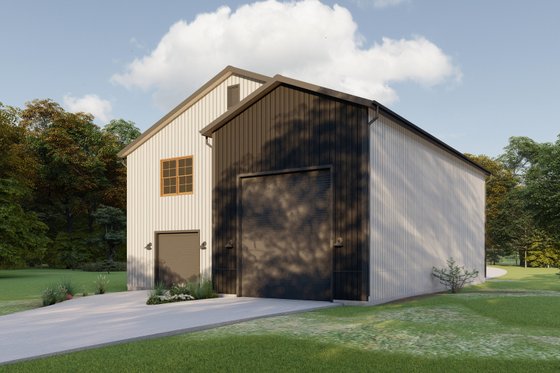 Exterior - Other Elevation 4 for Barndominium House Plan #1092-16 - 1 bed, 2 bath